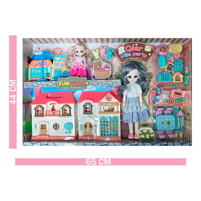 Muñecas Con Casa Y Full Accesorios 2 Muñecas Qier Journey