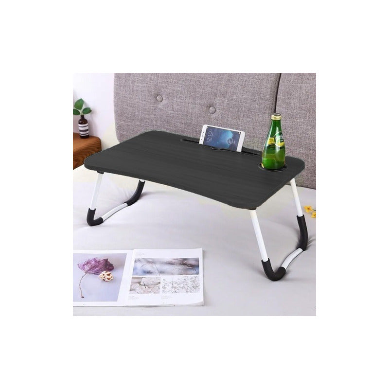 Mesa Plegable Para Cama Y Notebook Multifuncional De Madera