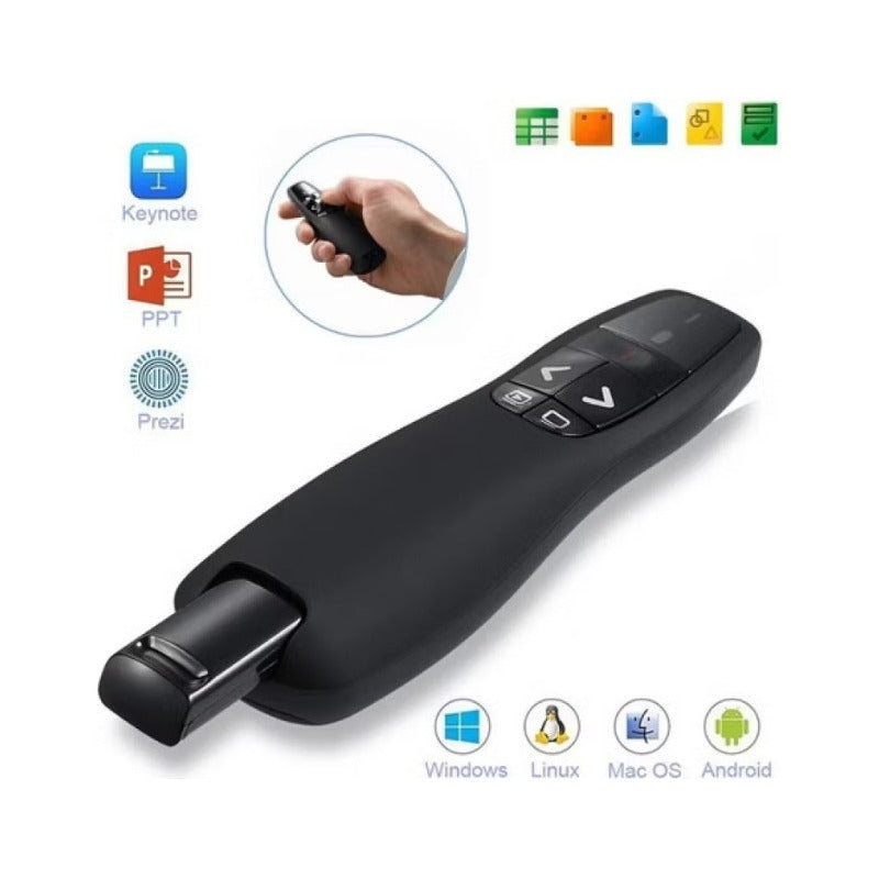 Presentador Powerpoint Puntero Laser 100m R400 Inalámbrico