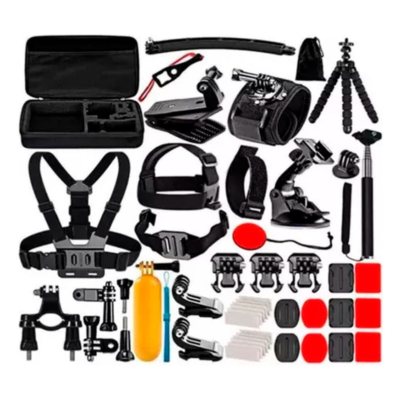 Kit Maleta Gopro Accesorios Para Camara Deportiva 50 Piezas