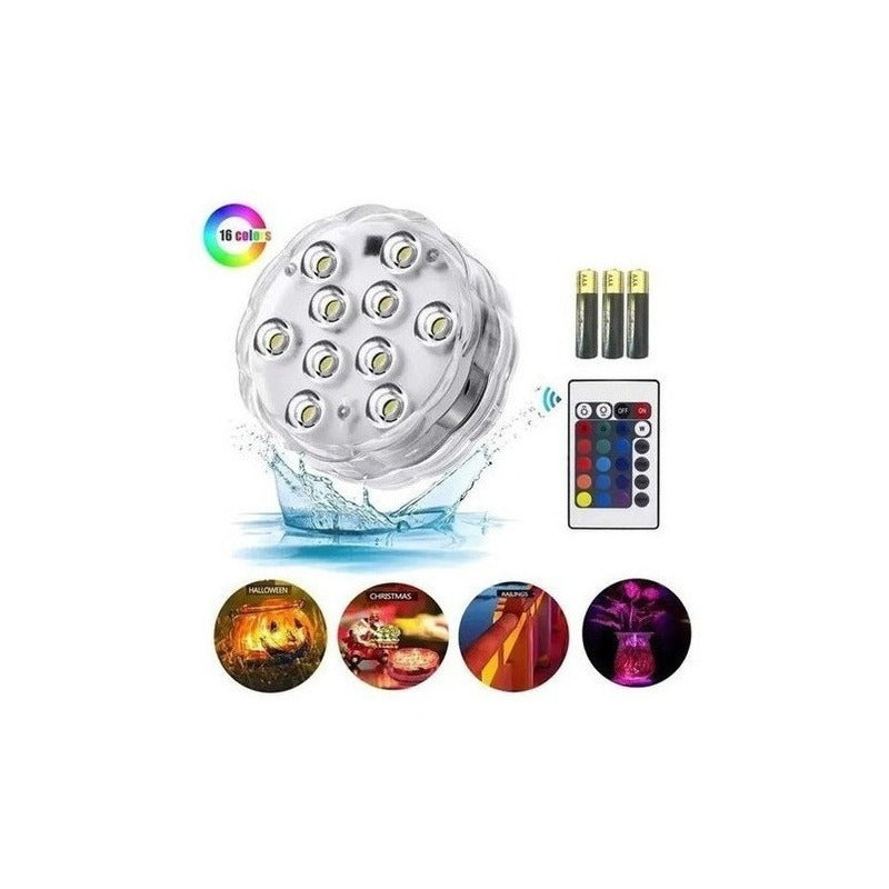 Luz Para Piscina Impermeable Sumergible Acuario Fiesta Rgb