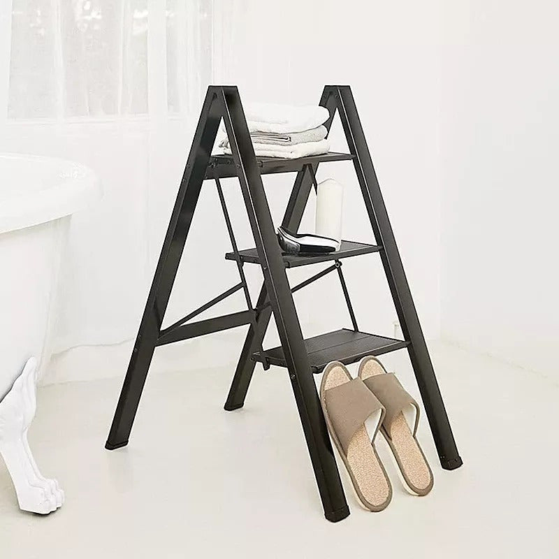 Escalera Taburete Carbono Plegable 3 Escalones 90cm Multiuso