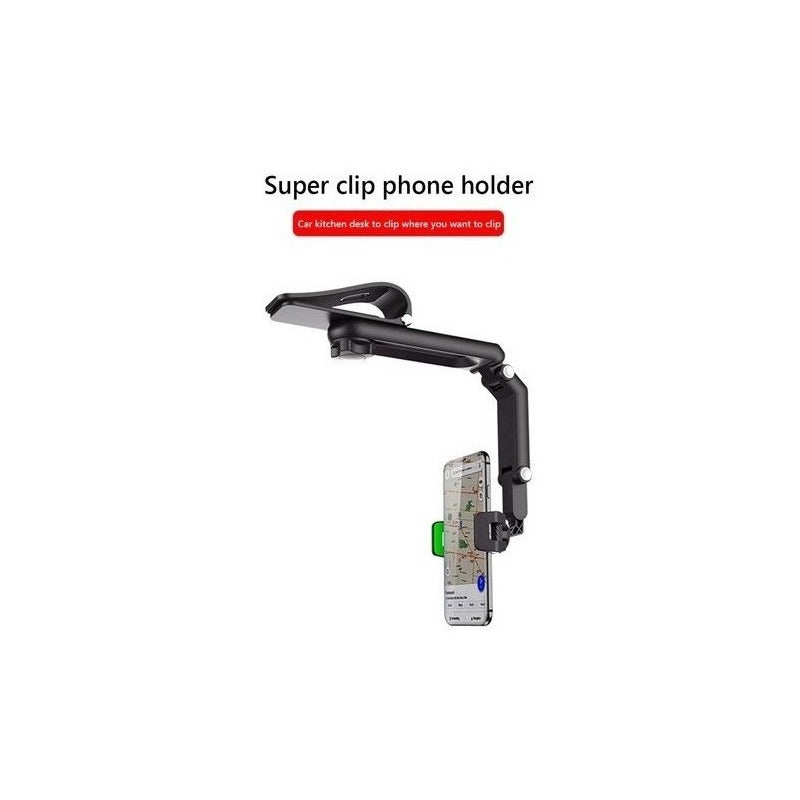 Soporte Celular Auto Clip Visera Tablero Tapasol 360° Brazo
