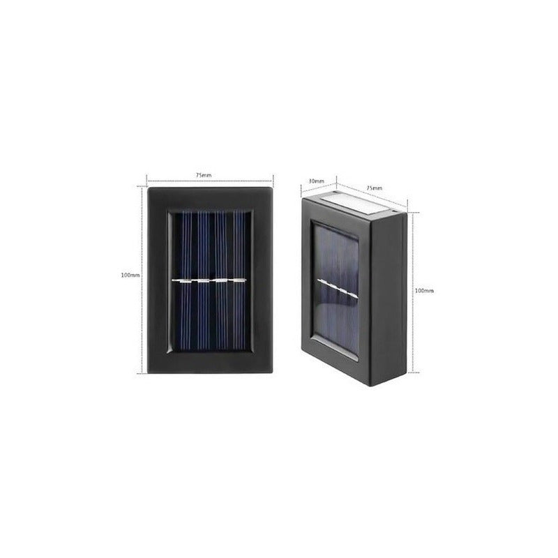 Pack 3 Foco Luz Aplique Solar Led Pared Exterior Luz Calida