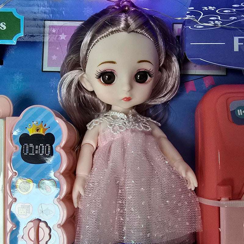 Set Muñeca Fashion Princess Time Cocina Y Accesorios
