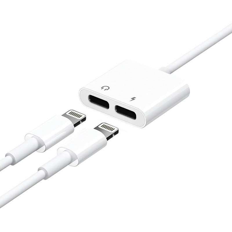 Adaptador Audio Y Carga Lightning Compatible Con iPhone
