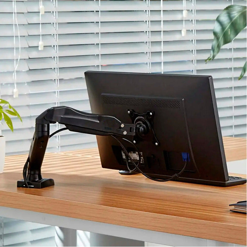 Soporte Ergonomico A Gas Para Monitor De Escritorio 17 A 32°