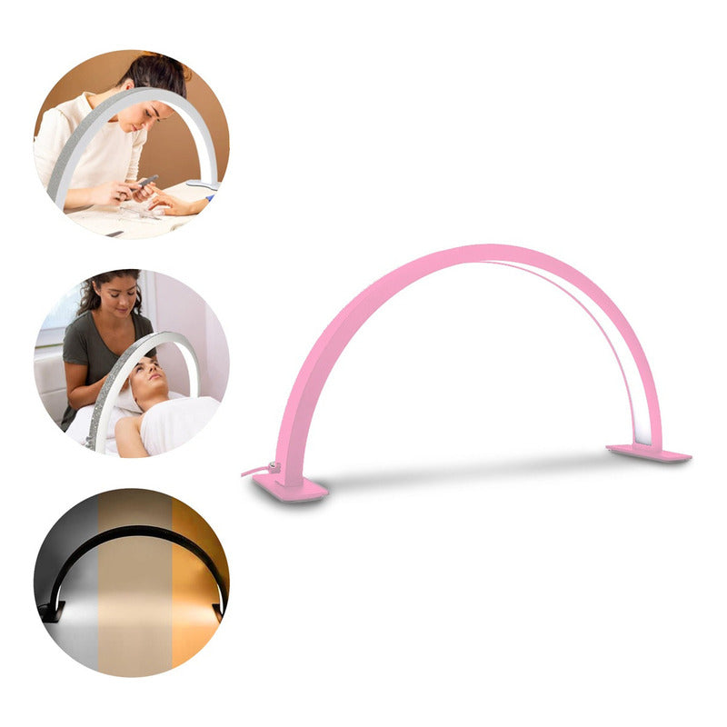 Lampara Manicure Media Luna Mesa Escritorio 50w Luz 3 Modos