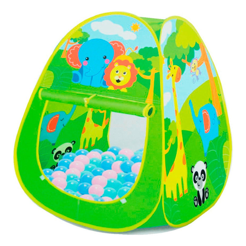 Carpa Infantil Piscina 100 Pelota Mundo Animal Juego Niños