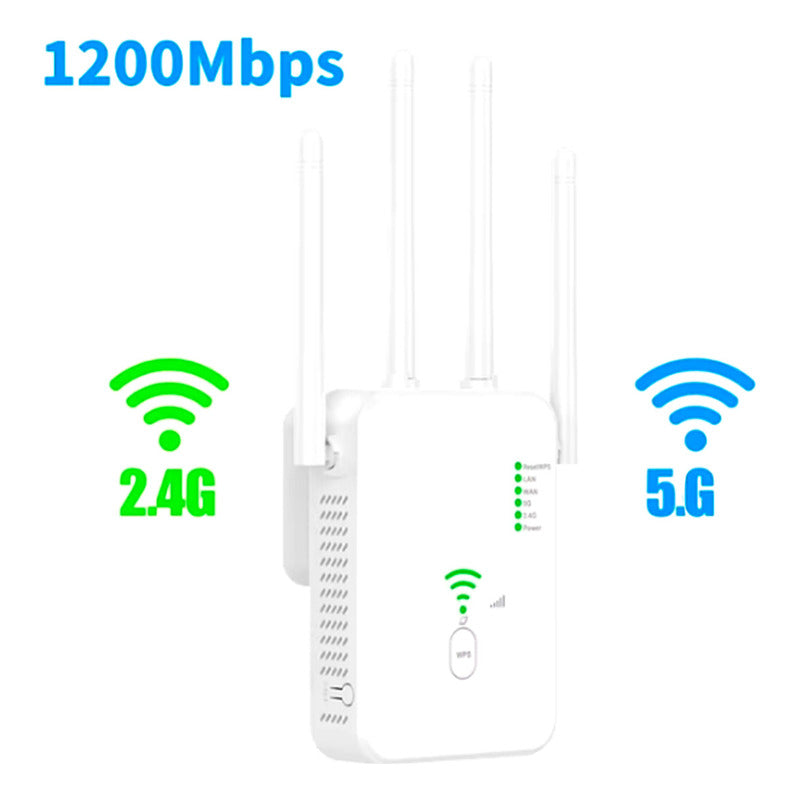 Repetidor Wifi Inalambrico 5 Ghz 1200mbps Wps 4 Antenas