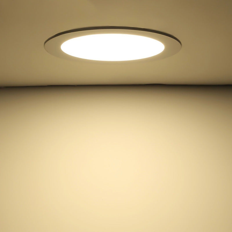 Pack 3 Foco Panel Plafon Led Embutido Redondo 18w Luz Calida