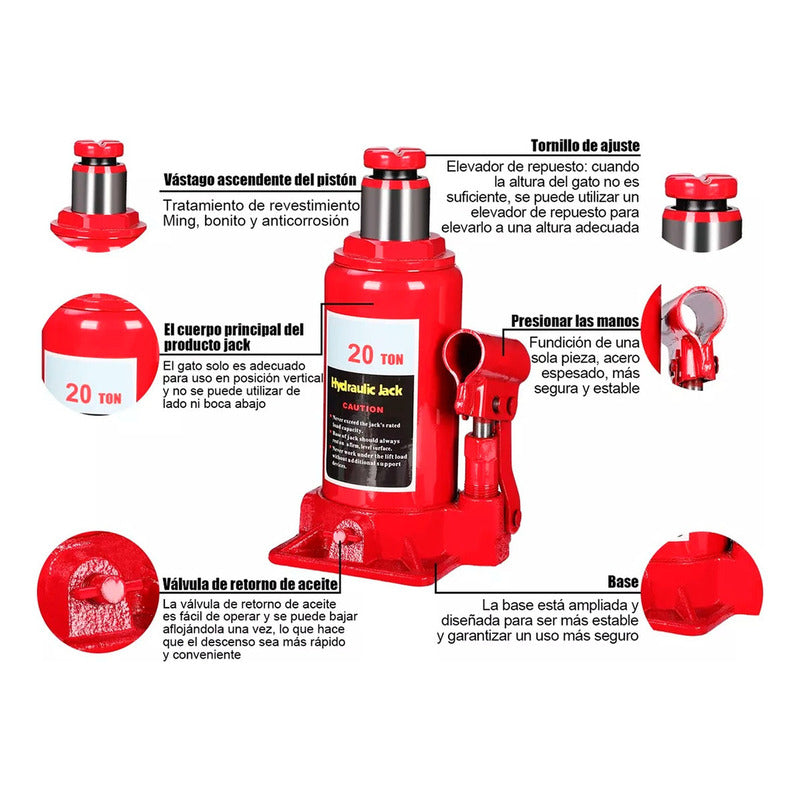 Gata Hidraulica Tipo Botella 20 Toneladas Buses Camiones
