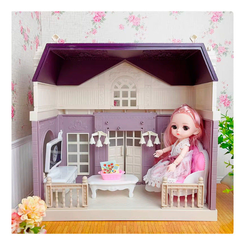 Casa De Muñeca Musica Con Luces De Princess Villa