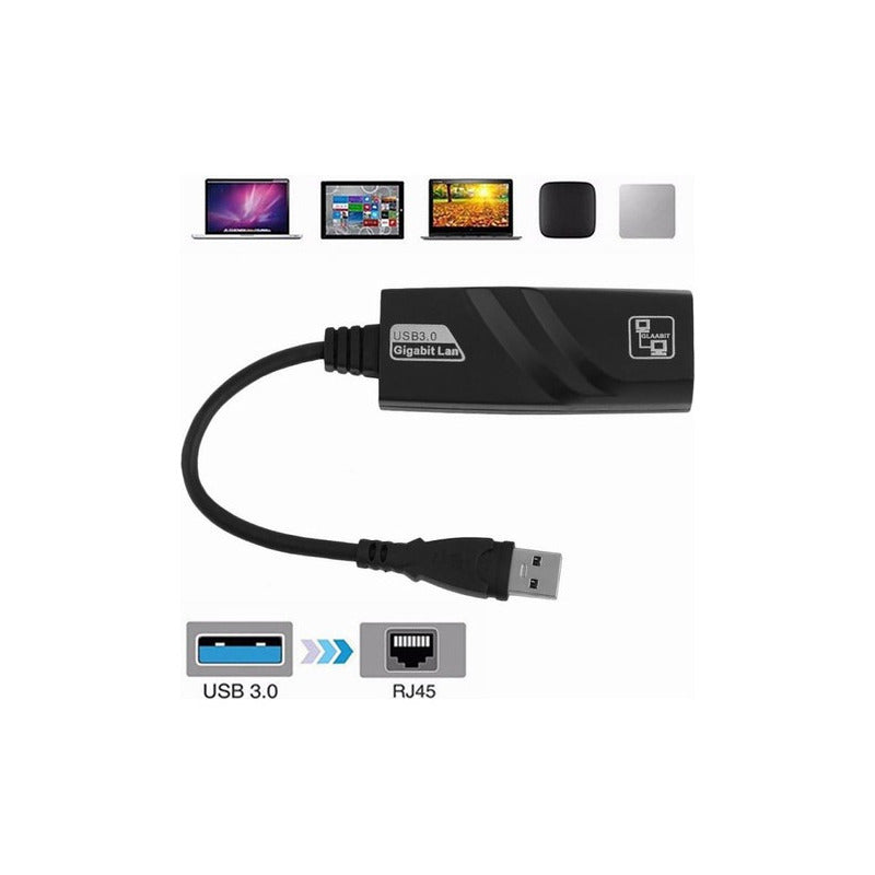 Adaptador Rj45 Usb 3.0 Gigabit Ethernet 10/100/1000 Mbps