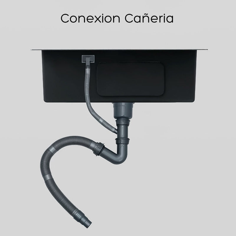 Lavaplatos Handsink Sobrecubierta Acero 68x45cm + Accesorios