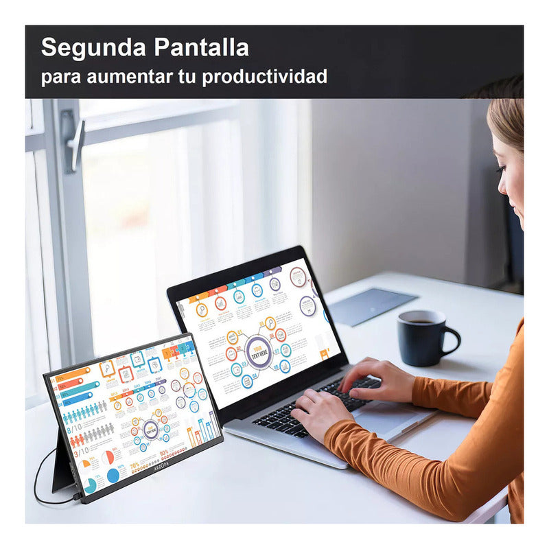 Monitor Arzopa Portátil A1s 14'' Uhd 2025 Hdmi Parlante 1080