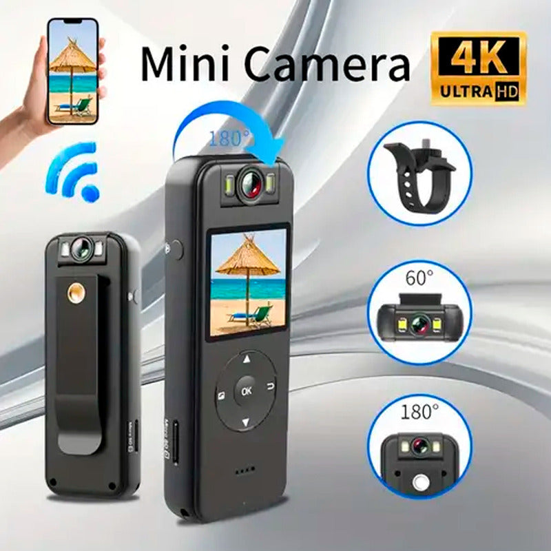 Mini Cámara Deportiva 4k Hdr Con Wifi Para Sendero y Conducción