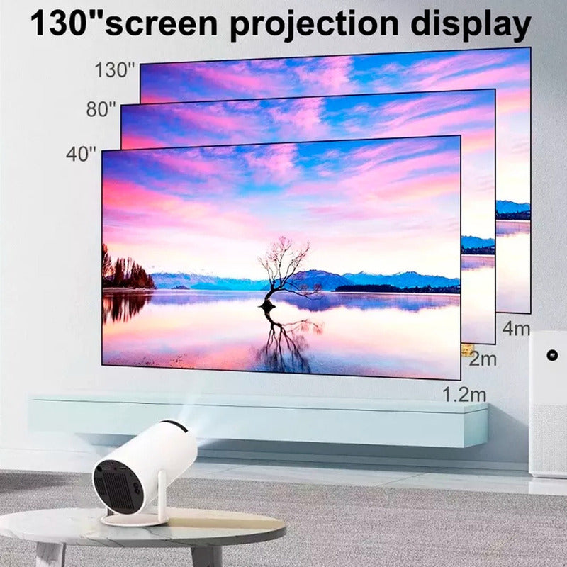 Proyector Inteligente Ultra Hd 4k 200lm Android Wifi Hdmi 60 A 100 Pulgadas