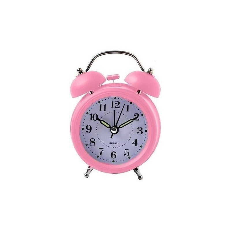 Reloj Despertador Antiguo Metalico Doble Campana Colores