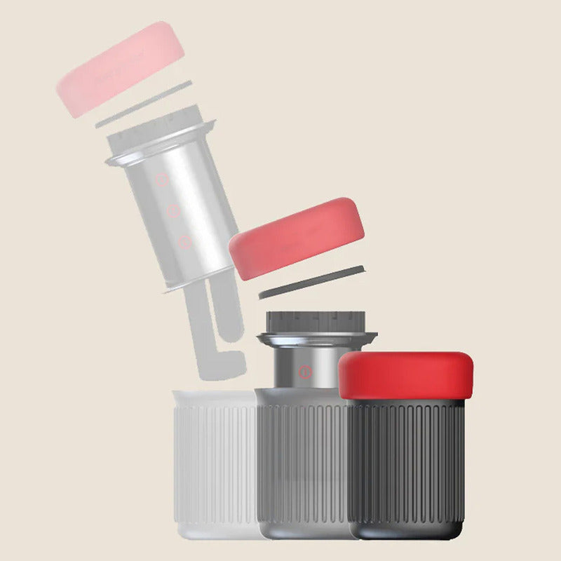 Cafetera Portátil Tipo Aeropress Para Viajes Con Filtros