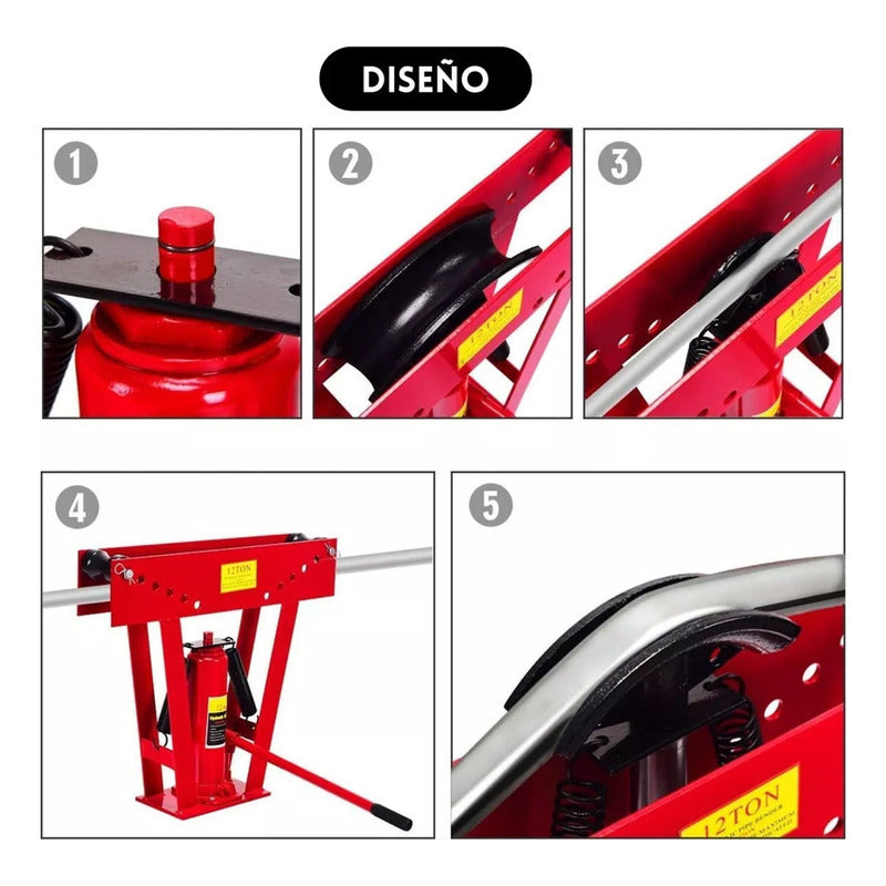 Dobladora De Tubos 12 Toneladas Profesional 1/2 A 2 Pulgadas