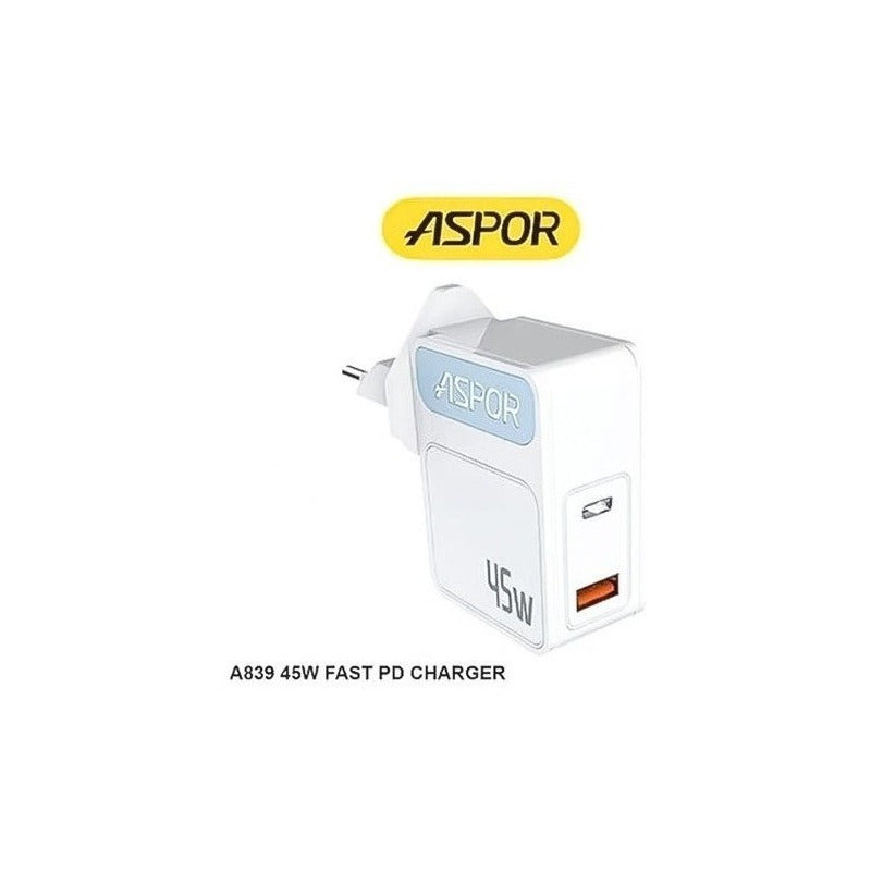 Cargador Carga Rapida 45w Tipo C Y Usb 3.0a
