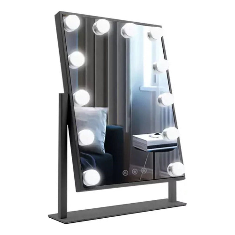 Espejo Tocador Maquillaje Hollywood De 12 Leds Usb 3 Modos
