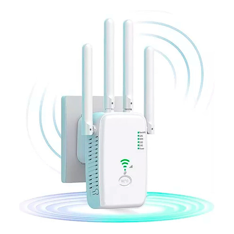 Repetidor Wifi Inalambrico 5 Ghz 1200mbps Wps 4 Antenas