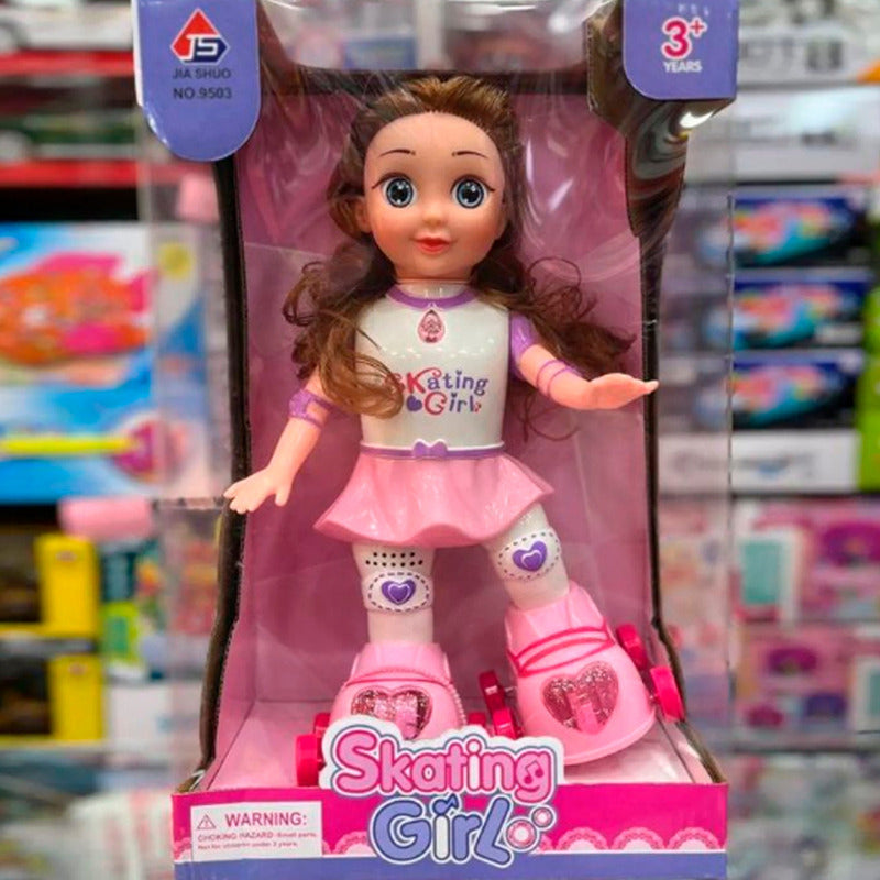 Juguete De Simulacion Muñeca Patinadora Electrica Con Luces