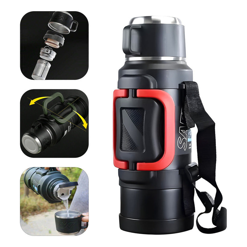 Termo Botella Infusor Acero Inoxidable 1,7l Termico Camping