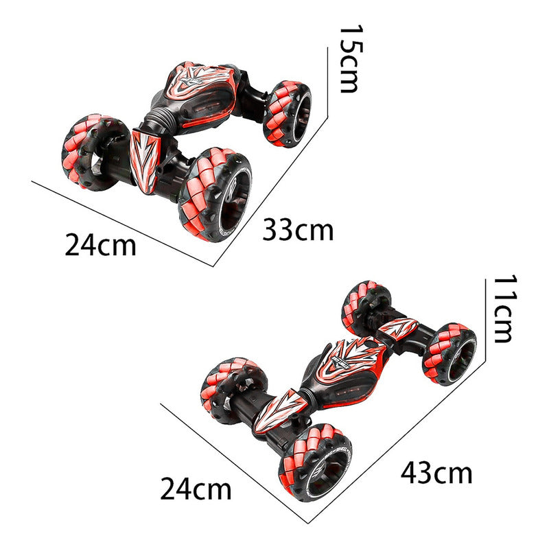 Auto Articulado a Control Remoto Ruedas Con Lanza Humo Muñeca Grande 45cm