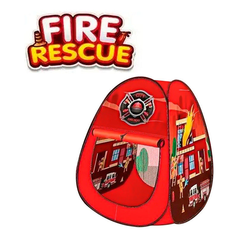 Carpa Infantil Piscina 100 Pelota Bomberos Juego Niños