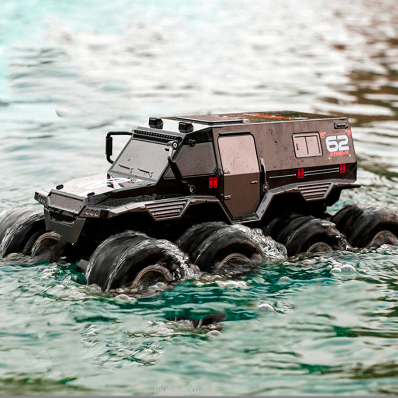 Carro Anfibio A Control Remoto Swat 8x8 2.4ghz Todo Terreno