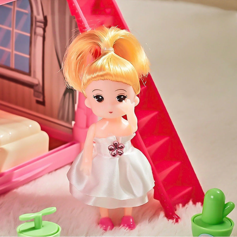 Casa De Muñecas Infantil Mascotas Y Muebles 191pcs