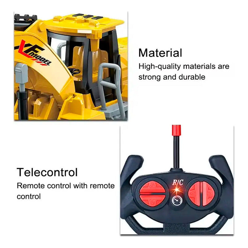 Excavadora Brazo Eléctrico A Control Sonido Humo Luz