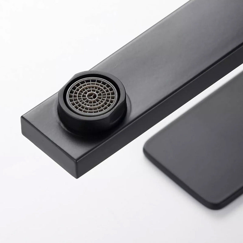 Llave Lavamanos Alta Grifo Monomando Acero Inoxidable Negra
