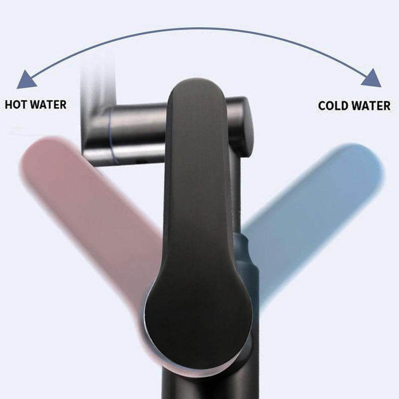Llave Lavamanos Monomando Giratoria 360 Acero Inoxidable