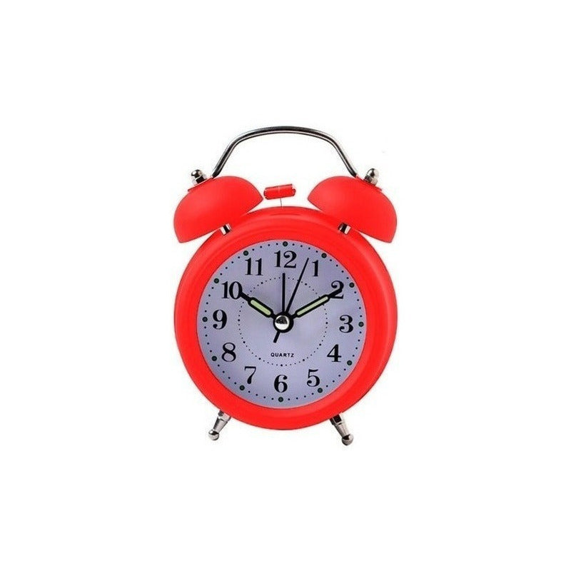 Reloj Despertador Antiguo Metalico Doble Campana Colores