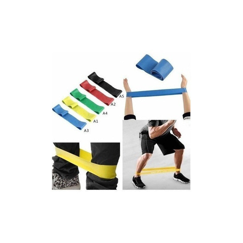 Bandas Elasticas 5 Pcs Mas Bolso Resistencia Entrenamiento
