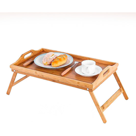 Bandeja Desayuno Cama Plegable Comida Notebook Mesa Madera