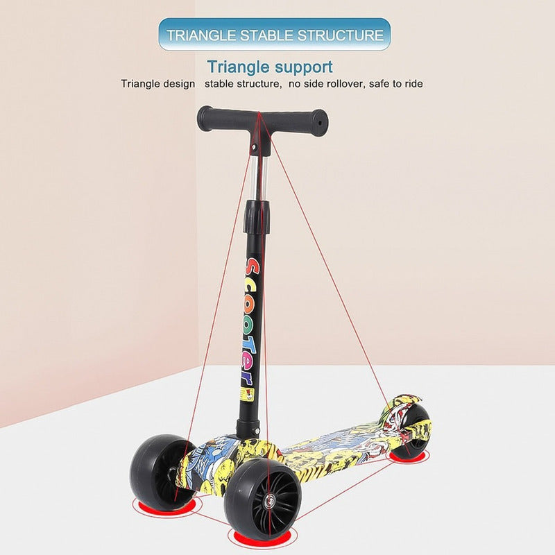 Monopatin Scooter 3 Ruedas Con Luz Led Niños  y Niñas