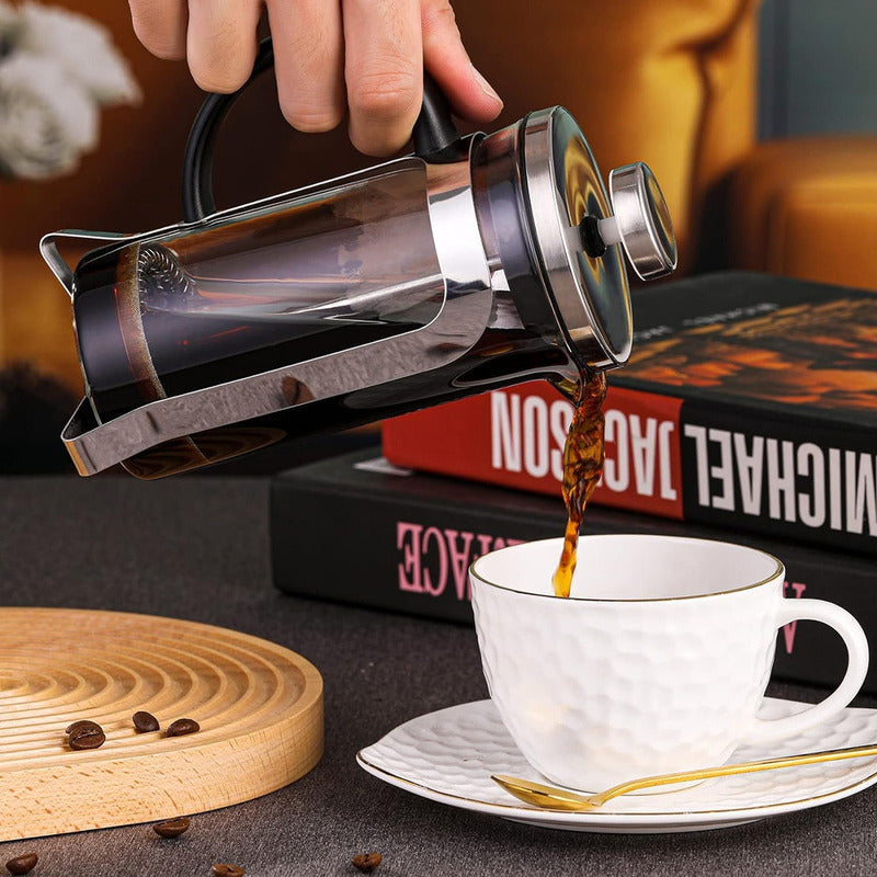 Prensa Francesa Cafetera De Lujo 800ml Acero Inoxidable