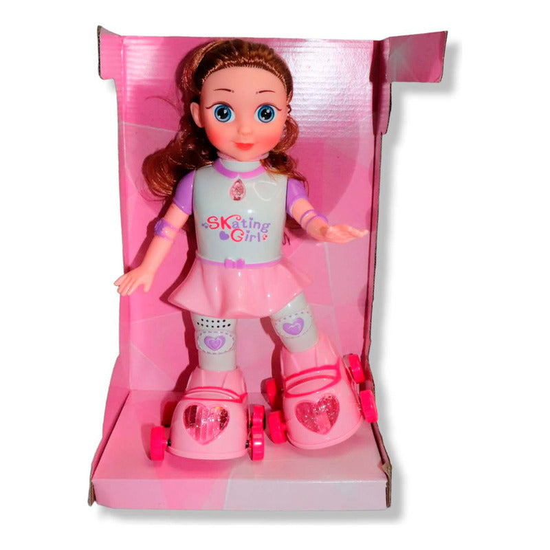 Juguete De Simulacion Muñeca Patinadora Electrica Con Luces