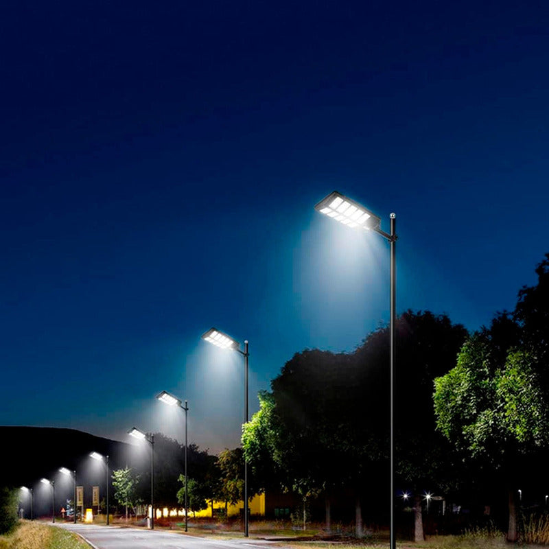 2 Foco Poste Solar Led 1000w Ip67 Exterior Alta Potencia C/r