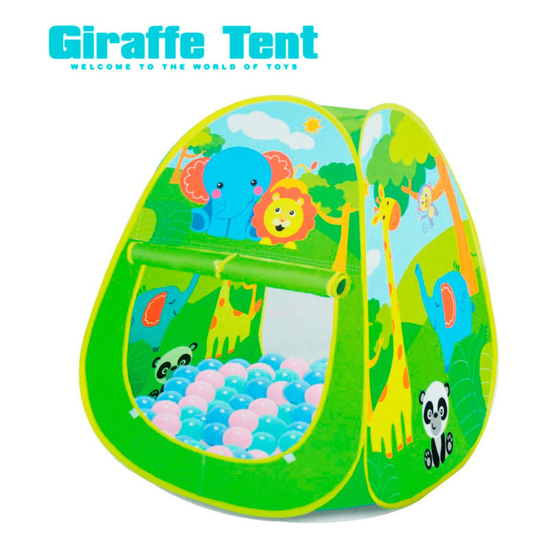 Carpa Infantil Piscina 100 Pelota Mundo Animal Juego Niños