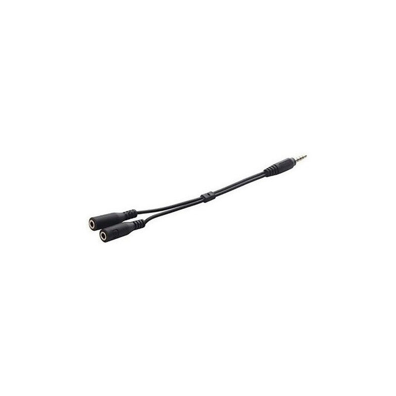 Adaptador Audio Microfono 2 Aux Hembra A 1 Aux Macho 3.5mm