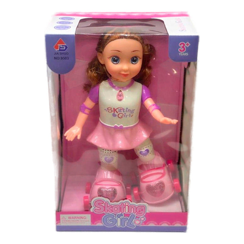 Juguete De Simulacion Muñeca Patinadora Electrica Con Luces