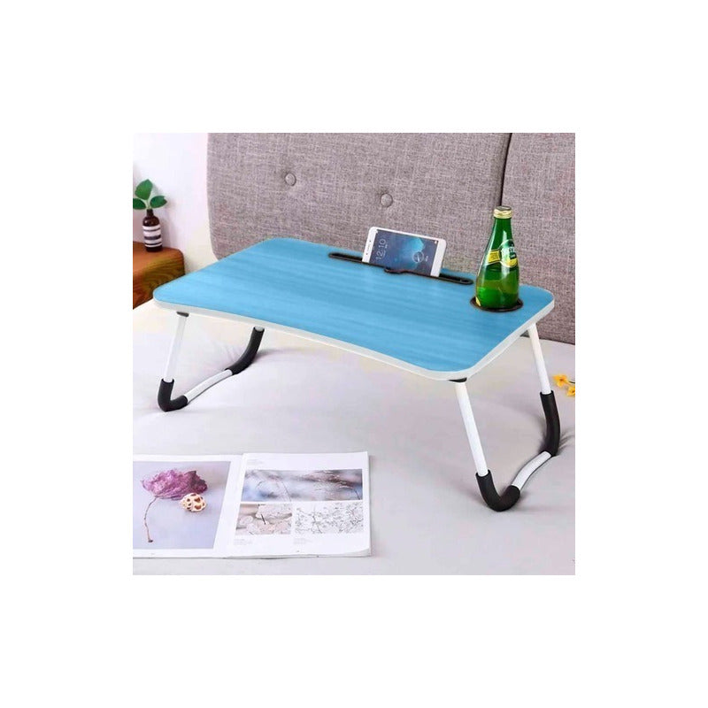 Mesa Plegable Para Cama Y Notebook Multifuncional De Madera