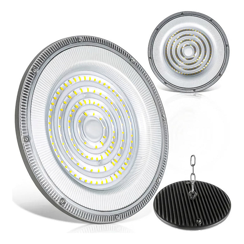 10 Foco Plafon 400w Ip65 Industrial Techo Campana Luz Fría