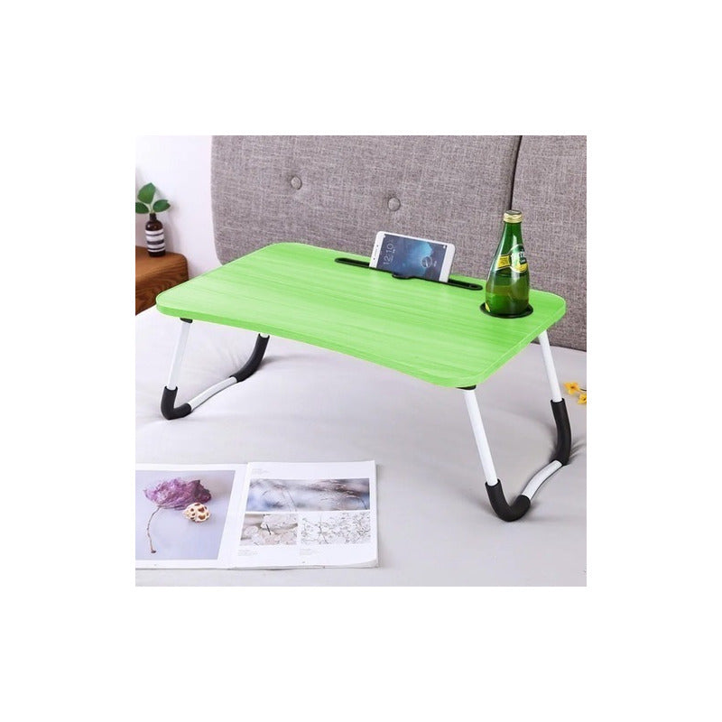 Mesa Plegable Para Cama Y Notebook Multifuncional De Madera